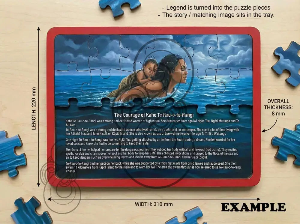 The Courage of Kahe Te Rau-o-te-Rangi - Single or Tray A4 Puzzle