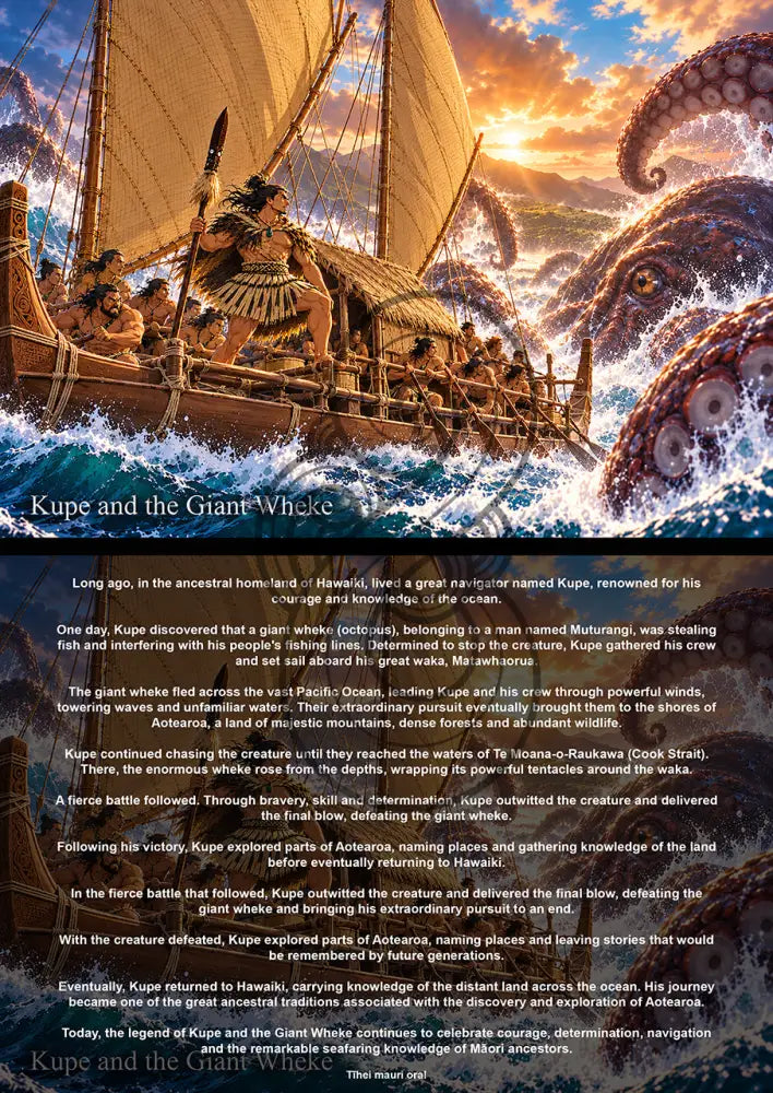 Kupe and the Giant Wheke - Single and Image Tray A4 Puzzle