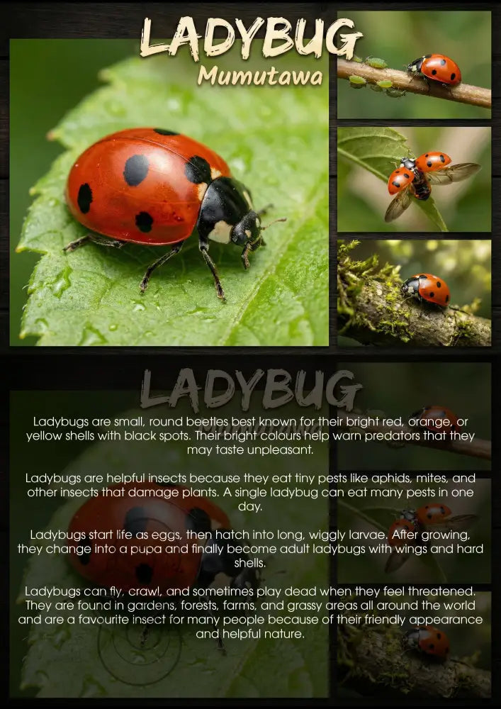 Lady Bug - Single and Image Tray A4 Puzzle