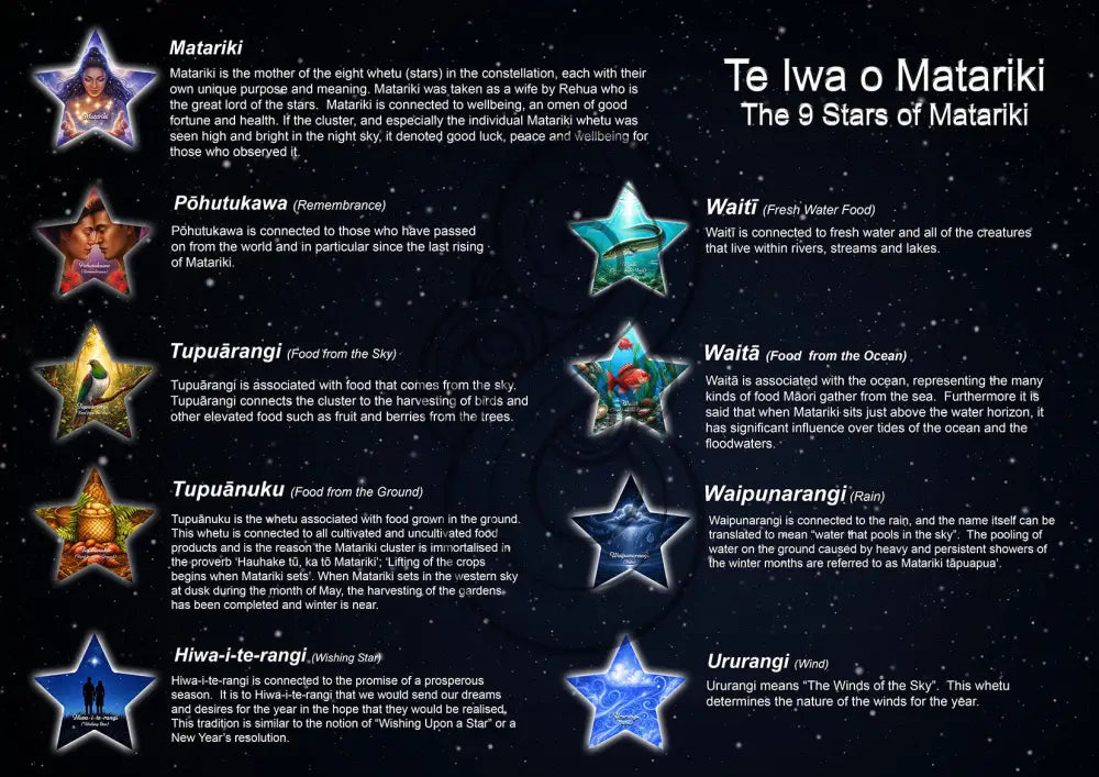 Matariki with Info - Poster