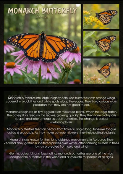 Monarch Butterfly - Single and Image Tray A4 Puzzle