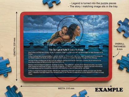 The Courage of Kahe Te Rau-o-te-Rangi - Single or Tray A4 Puzzle