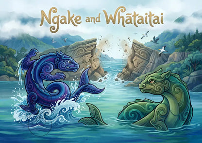Ngake and Whātaitai - Single or Tray A4 Puzzle