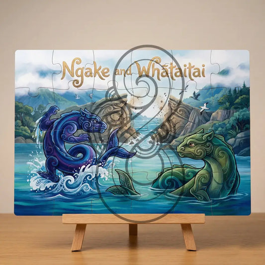 Ngake and Whātaitai - Single or Tray A4 Puzzle