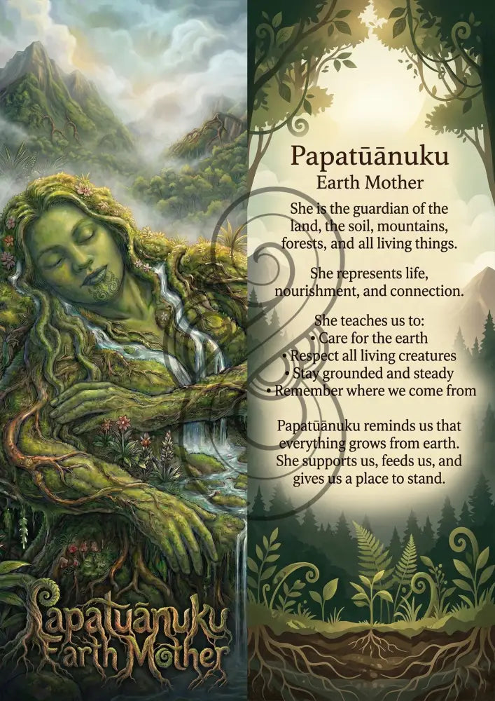 Papatūānuku - Image with Information - Poster