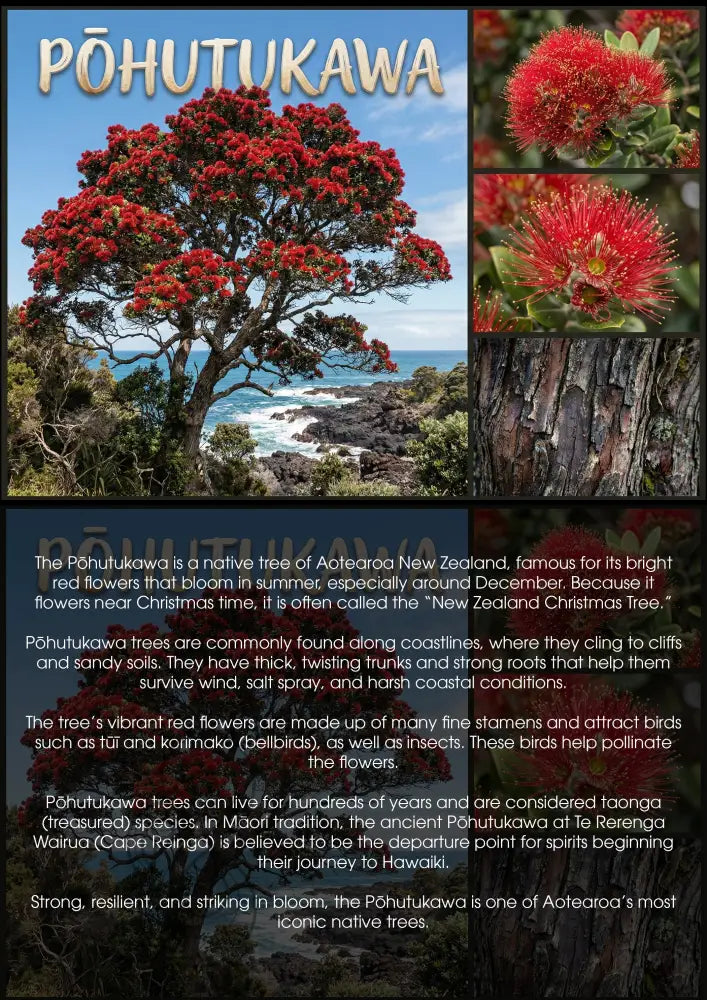 Pōhutukawa Tree - Single and Image Tray A4 Puzzle