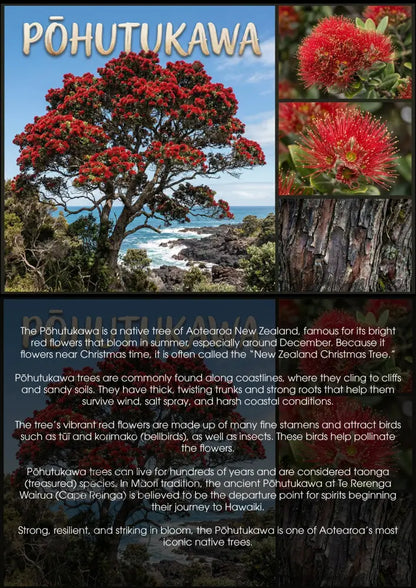 Pōhutukawa Tree - Single and Image Tray A4 Puzzle