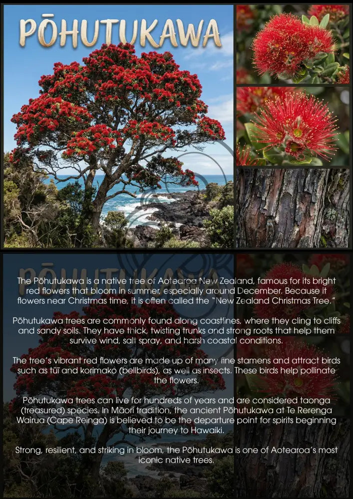 Pōhutukawa Tree - Single and Image Tray A4 Puzzle