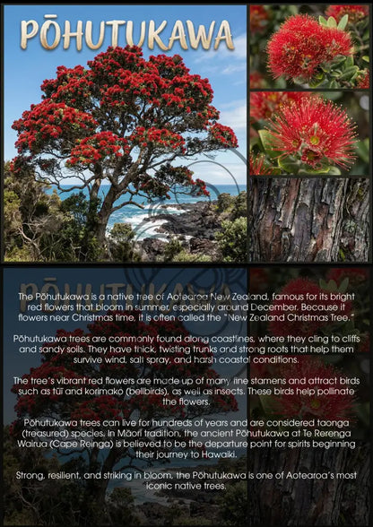 Pōhutukawa Tree - Single and Image Tray A4 Puzzle
