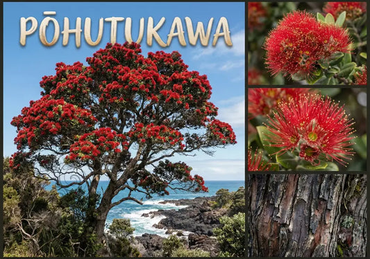 Pōhutukawa Tree - Single and Image Tray A4 Puzzle