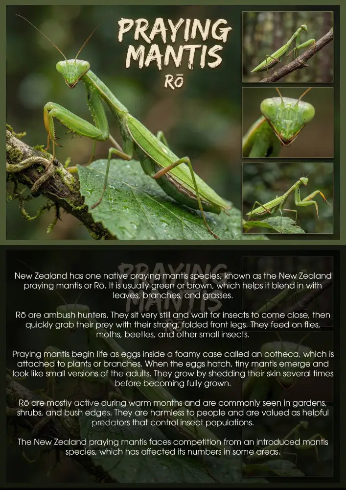Praying Mantis - Single and Image Tray A4 Puzzle