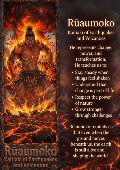 Rūaumoko - Image with Information - Poster