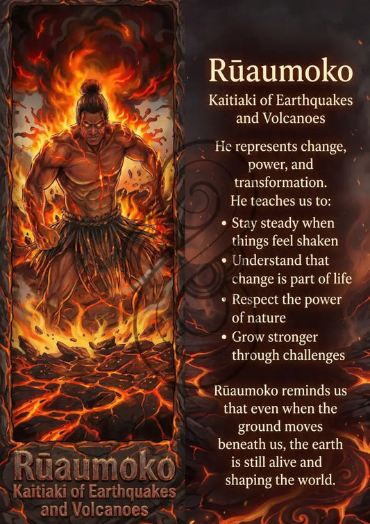 Rūaumoko - Image with Information - Poster