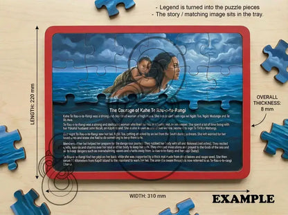 The Courage of Kahe Te Rau-o-te-Rangi - Single or Tray A4 Puzzle