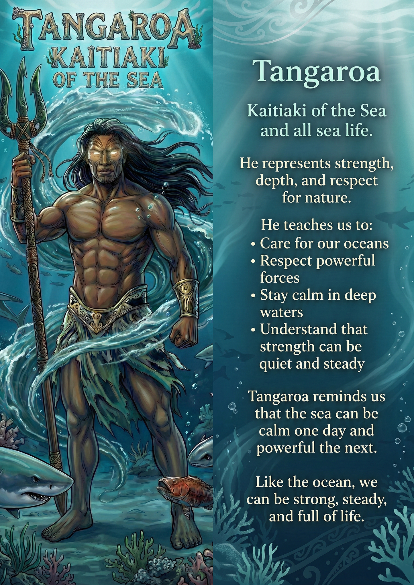 Tangaroa - Image with Information - Poster