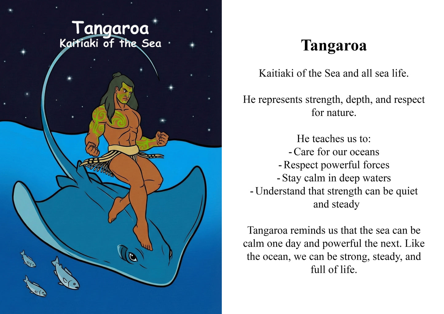 Kaitiaki Tāne Image/ Story Boards A4 for Younger Tamariki