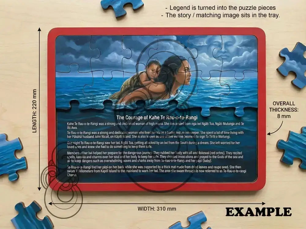 The Courage of Kahe Te Rau-o-te-Rangi - Single or Tray A4 Puzzle