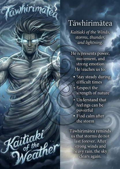 Tāwhirimātea - Image with Information - Poster