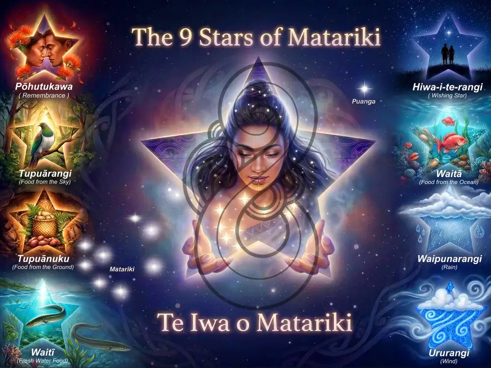 Te Iwa o Matariki - The 9 stars of Matariki v2- Floor Puzzle