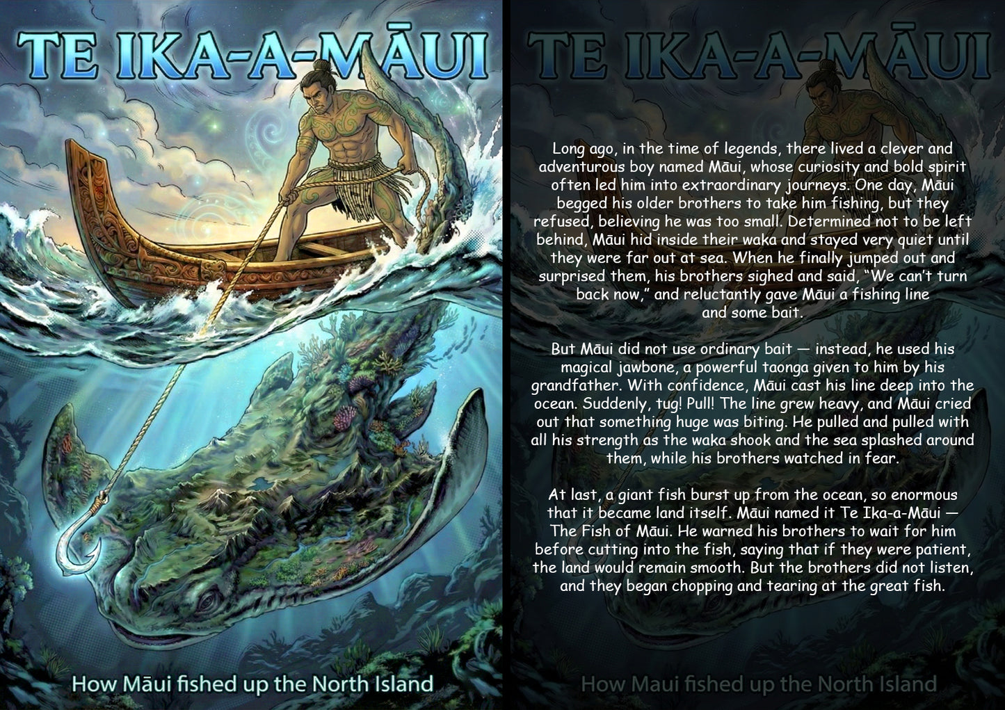 How Māui Fished up the North Island - Te Ika a Māui : Single sided and A4 Image Tray