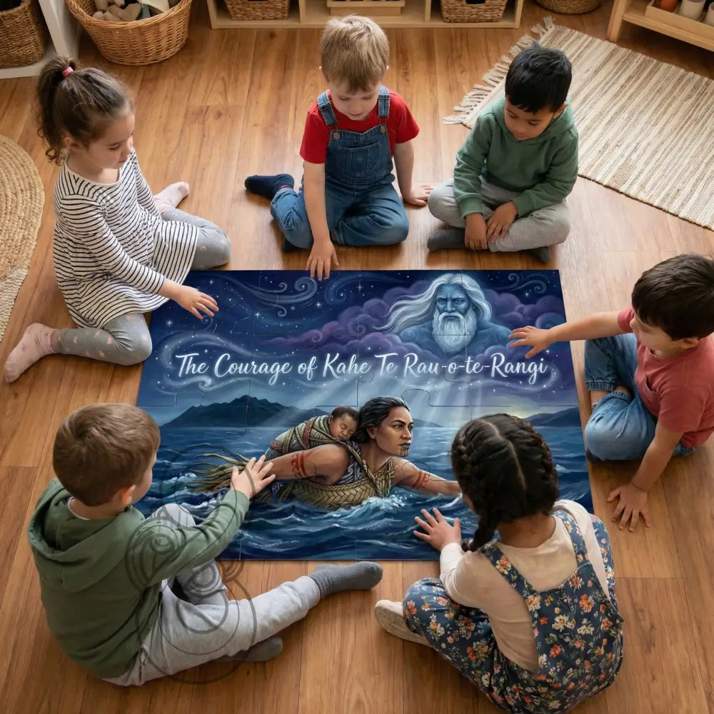 The Courage of Kahe Te Rau-o-te-Rangi - Floor Puzzle (60x80cm)