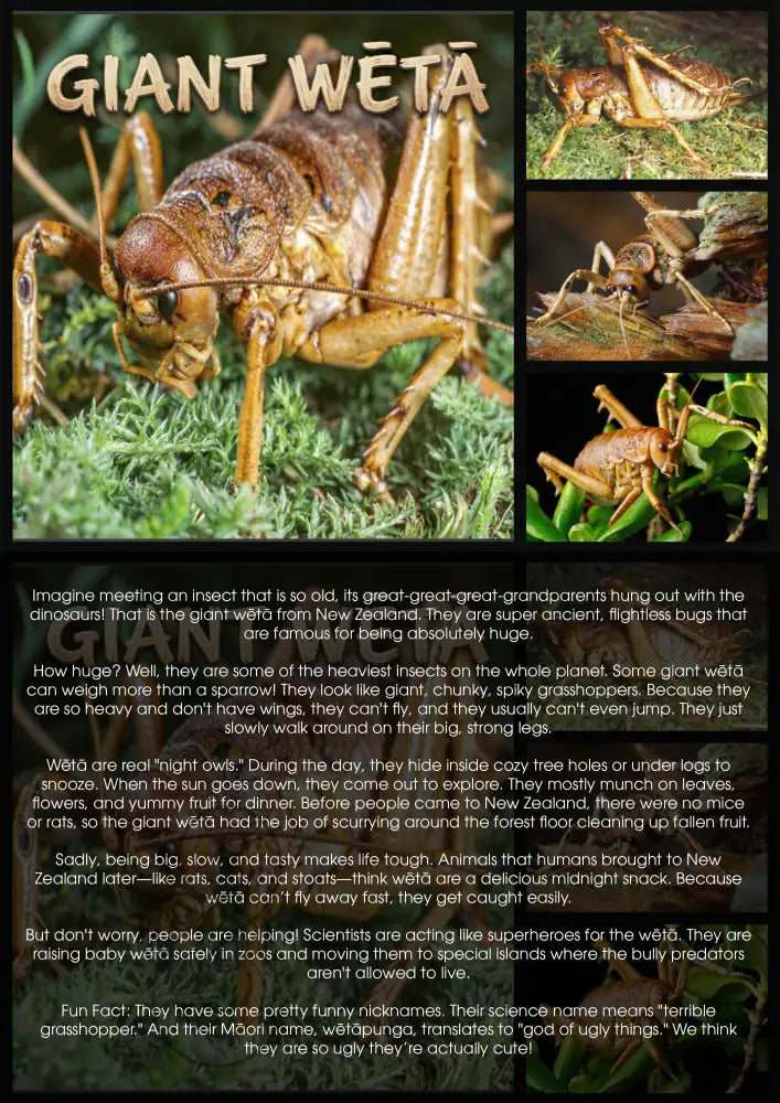 The Giant Wētā - Single and Image Tray A4 Puzzle