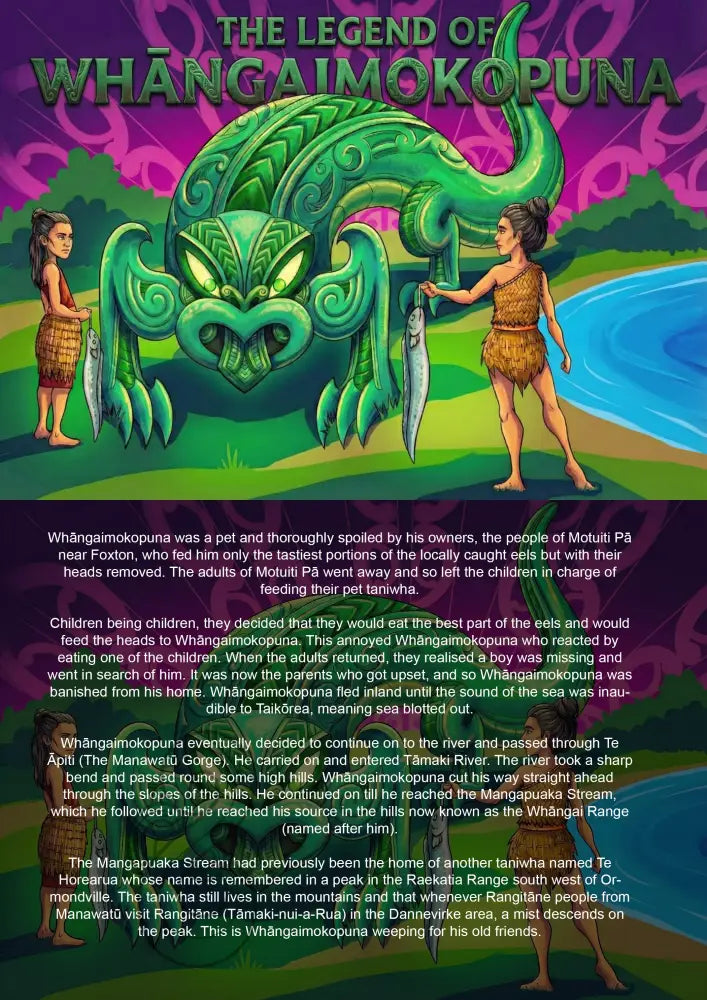 The Legend of Whāngaimokopuna - Single or Tray A4 Puzzle