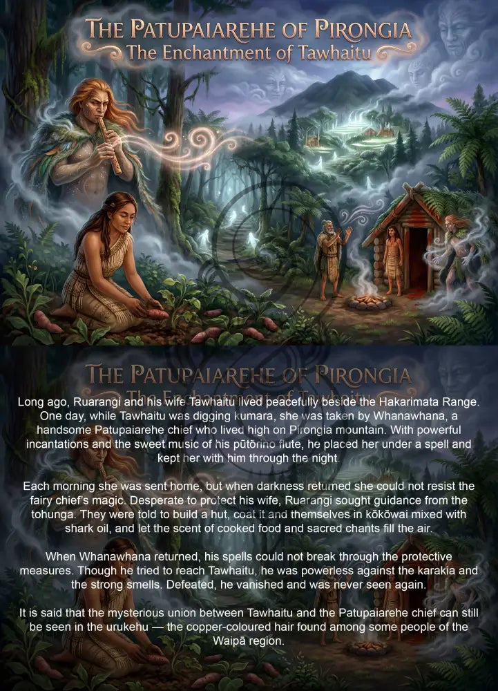 The Patupaiarehe of Pirongia – The Enchantment of Tawhaitu- Single or Tray A4 Puzzle