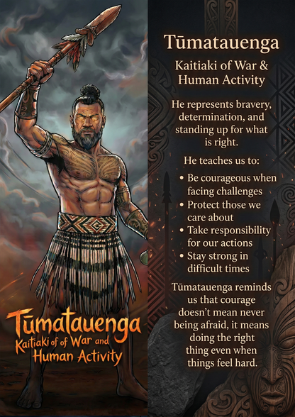 Tūmatauenga - Image with Information - Poster