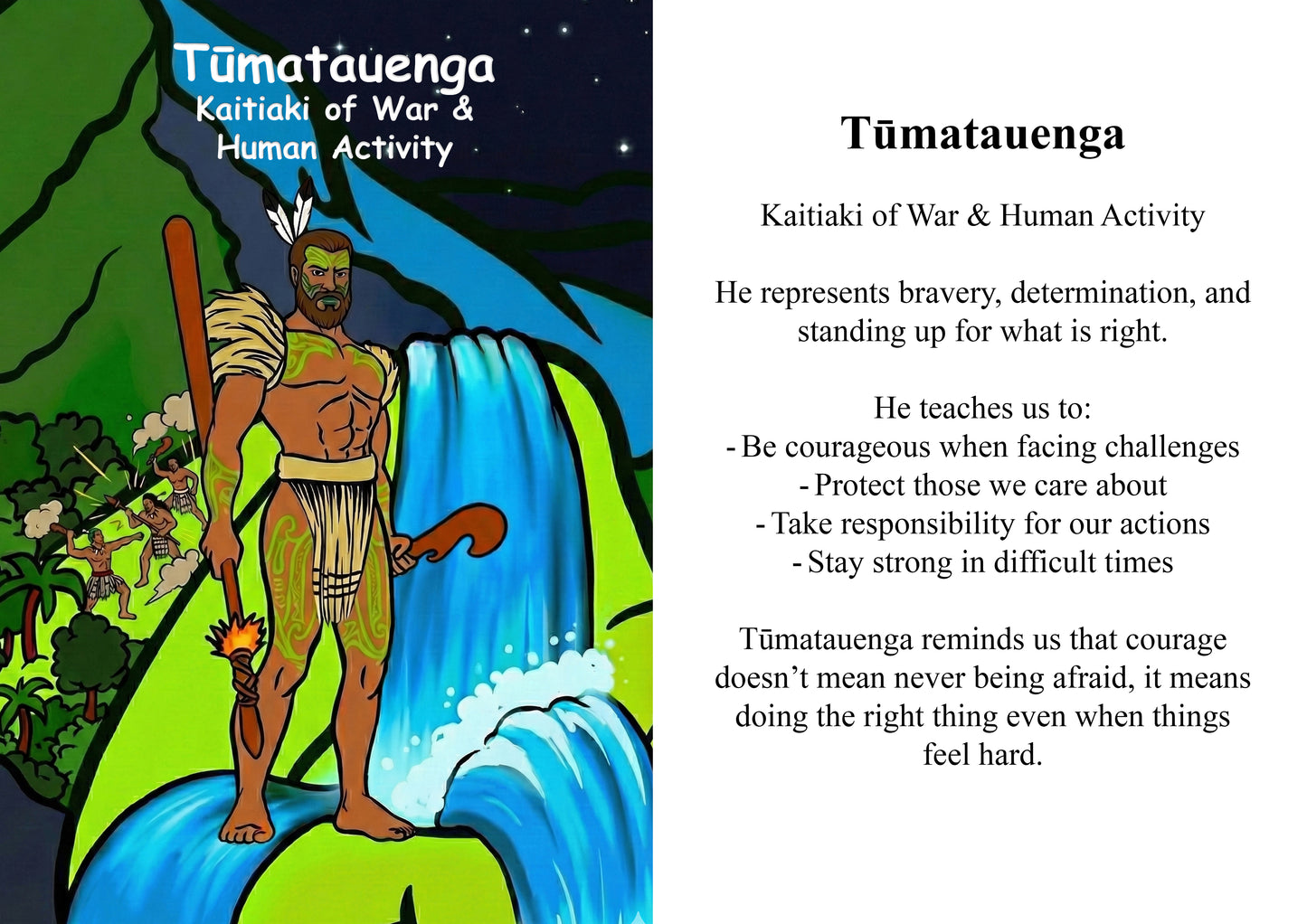Kaitiaki Tāne Image/ Story Boards A4 for Younger Tamariki