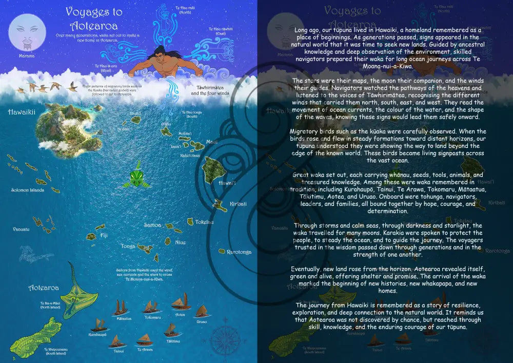 Voyage from Hawaikii a journey to Aotearoa - Single or Tray A4 Puzzle