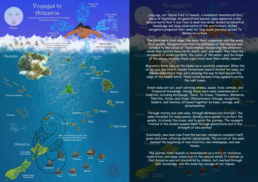 Voyage from Hawaikii a journey to Aotearoa - Single or Tray A4 Puzzle