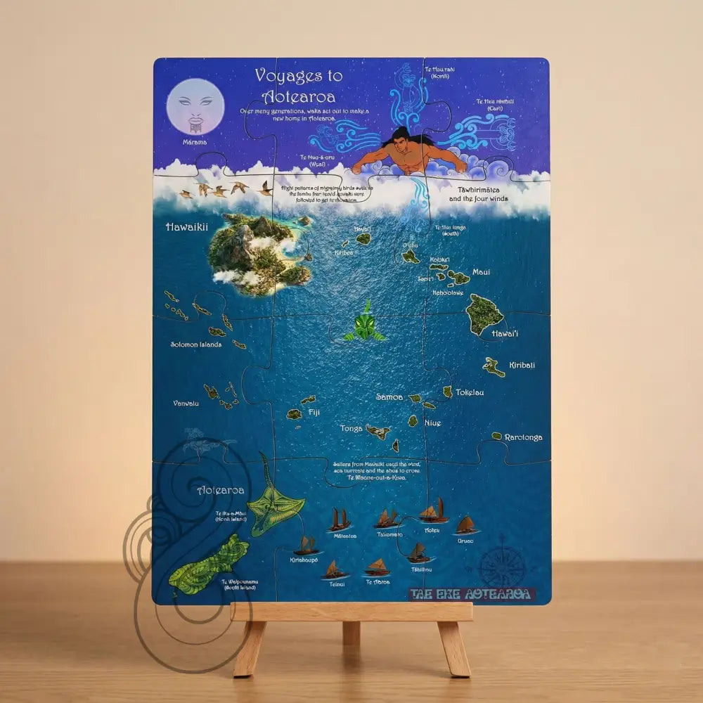 Voyage from Hawaikii a journey to Aotearoa - Single or Tray A4 Puzzle